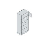 thumbnail of C+P Schließfachschrank Classic PLUS, Sockel, 2 Abteile, 1950x800x500mm, 7035/501