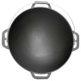 thumbnail of Ø40 Uchag 2mm stahl Utschak Utschag ofen 15L Gusseisen Kazan mit Gusseisen Deckel Kasan Feuerstelle Feldküche Außenküche Eintopfofen Gulaschkan