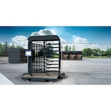 thumbnail of Drehkreuz, feuerverzinkt, für Veranstaltungen, Baustellen, uvm., Maße (LxBxH): 2 x 1,93 x 2,41 m, mit Betonfundament, Korpus Stahl/Edelstahl