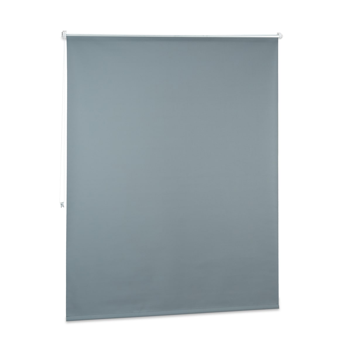 Relaxdays Verdunkelungsrollo, Hitzeschutz, Thermo Rollo Klemmfix, blickdicht, Seitenzugrollo 120x165, Stoff 116 cm, grau