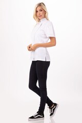 thumbnail of Chef Works® Damenkochjacke SPRINGFIELD, Reissverschluss, Cool Vent™ & lite, Weiß, Größe S