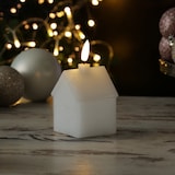 thumbnail of LED Kerze Haus Echtwachskerze in Hausform Lichthaus H: 11cm Timer weiß