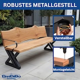 thumbnail of DanDiBo 2x Bankgestell mit Lehne Metall Schwarz Set DIY Bank Füße Bankkufen Bankbeine 96670 Sitzgestell für Gartenbank Robust Stabil