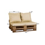 thumbnail of Lot matelas pour palette déhoussable avec assise de 120x80x10cm et dossier Beige Clair