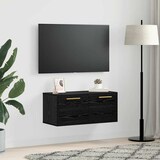 thumbnail of vidaXL Wandschrank Wandmontiert Schwarz Eichen-Optik 80 x 36.5 x 35 cm