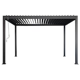 thumbnail of CRO Pergola bioclimatica rettangolare in alluminio con lamelle orientabili manualmente - color antracite - misure: 390x300 h. 250 cm