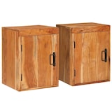 thumbnail of vidaXL Nachttisch 2 pcs Braun 35 x 33 x 48 cm Massivholz Akazie