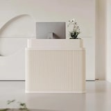 thumbnail of Kleine Bartheke & Empfangstresen – Rezeptionstheke mit vertikaler Streifenstruktur 100 × 55 × 105 cm【mise100】