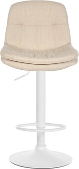 thumbnail of CHEFGASTRO Barhocker JAVA Stoff Weiß HxBxT 92x46x54cm Stoff Creme Barstuhl