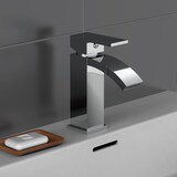 thumbnail of Schütte Waschtischarmatur, Wasserhahn mit Schwallauslauf CASCATA, geräuscharm, Chrom