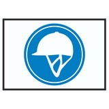 thumbnail of Reiten nur mit Helm Symbol Schild A4 Rückseite selbstklebend