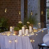 thumbnail of LED Kerzenset Flamme Kunststoff für Außen 3D Flamme flackernd Timer weiß 3Stück