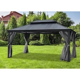 thumbnail of Alu Garten Pavillon DAMASKUS 3x3,65 m mit festem Metalldach