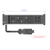 thumbnail of BACHMANN CONI 2x Schutzkontakt 1xUSB A/C 22W, schwarz