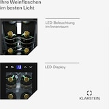 thumbnail of Klarstein Shiraz 14 Slim Uno Weinkühlschrank 14 Flaschen 5 - 18 °C Touch-Control Schwarz