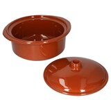 thumbnail of 2er Set Ton-Topf + Deckel 1,6L Mediterran Cocotte Kochtopf Schmortopf Mittelalter