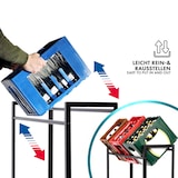 thumbnail of KARAT Flaschenkastenständer Kenji - Robustes Lagerregal für Büro, Küche, Garage oder Flur - Schwarz - 70 x 32 x 79 cm