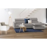 thumbnail of Dmora Divano Letto Alberta, Divano ad angolo, 100% Made in Italy, Sofà con apertura girevole, con Penisola contenitore Destra, Cm 280x95h85, Grigio