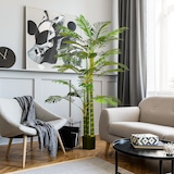 thumbnail of HOMCOM Planta Artificial Palmeira Areca com Vaso e 30 Folhas Decoração para Interior e Exterior Ø19,5x190 cm Verde