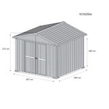 thumbnail of Deposito attrezzi box acciaio capanno lamiera zincata 327x269cm x h 215cm - 132 kg - 8,80mq LEGNO
