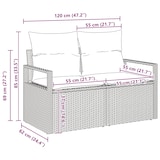 thumbnail of vidaXL 7-teiliges Garten-Sofa-Set mit Kissen Hellgrau Poly Rattan