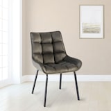 thumbnail of Chaise de salle à manger Saranda Anthracite/Velours