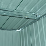 thumbnail of Outsunny cobertizo de jardín 258x206x178 cm 5,3m² caseta metálica con puertas correderas y ventilaciones para almacenamiento de herramientas