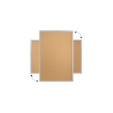 thumbnail of ALLboards Lavagna in Sughero con Cornice Grigio in Legno 90×60 cm, Bacheca Sughero per Puntine Spille Memoboard