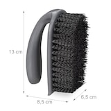 thumbnail of Relaxdays Scheuerbürste 6er Set, harte Borsten, mit Griff, Putzbürste Bad, Küche, Teppich, Schuhbürste, Kunststoff, grau