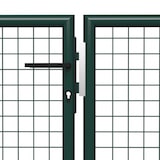 thumbnail of vidaXL Stalen tuinpoort : kleur - groen, afmeting - 500 x 150 cm