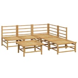 thumbnail of vidaXL 6-tlg. Garten-Lounge-Set mit Hellgrauen Kissen Bambus