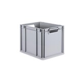 thumbnail of PROREGAL SuperSparSet 4x Eurobox NextGen Economy mit Auflagedeckel & 4x Verschlüsse Rot, Griffe offen, HxBxT 32x30x40cm, 30L, Eurobehälter, Box