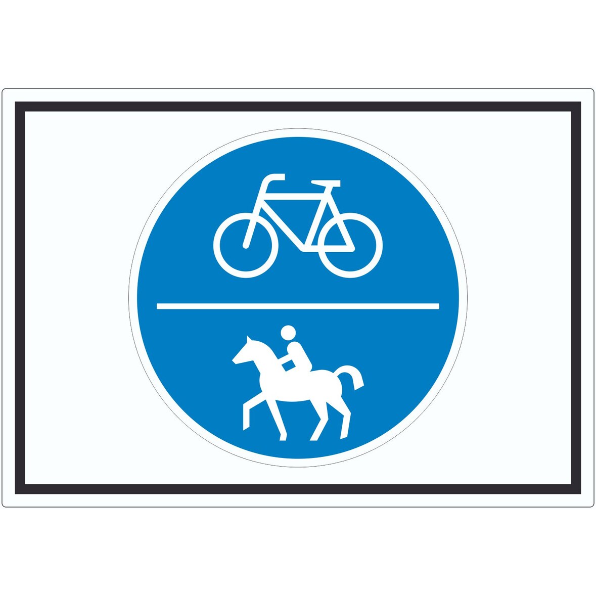 Aufkleber Rad- und Reitweg Symbol A2 (420x594mm)