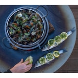 thumbnail of DISCOVERY PACK - Braséro Plancha BBQ Classique 80x90 SIMPLE CUVE Corten com bocal de fogão + Grelha + Stop-food - Grill'Chic