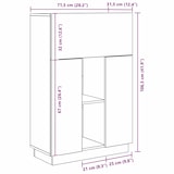 thumbnail of vidaXL Schreibtisch Artisan-Eiche 71.5 x 31.5 x 106.5 cm Holzwerkstoff