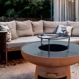 thumbnail of PURLINE Barbecue rotondo con piastra rotonda in acciaio e griglia in acciaio corten EFP55RCO