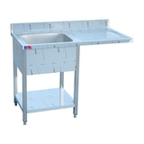 thumbnail of Gasfrit - Fregadero industrial de acero inoxidable 1 senos  izquierda 1 escurridor 1200 x 600 x 850 + 100 mm