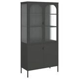 thumbnail of vidaXL Highboard Schwarz 90x40x180 cm Glas und Stahl