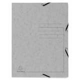 thumbnail of Exacompta  Cod. 55423E - Cartella 3 lembi stampata con elastici in cartoncino lustré 355 g/mq - 24x32cm grigio - Confezione da  25 pz.