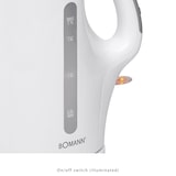 thumbnail of Bomann WK 5011 CB Jarro Elétrico 1.7L Sem fios, Chaleira Eléctrica, Desligamento Automático, Resistência do Aço Inoxidável, Base 360, Branco, 2200W