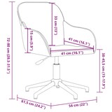 thumbnail of vidaXL Bürostuhl Drehbar Rosa Samt