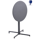 thumbnail of METRO PROFESSIONAL Table de bistrot Sofia, pliante, acier, impression effet bois, Ø 60 x 74 cm, ronde, gris foncé