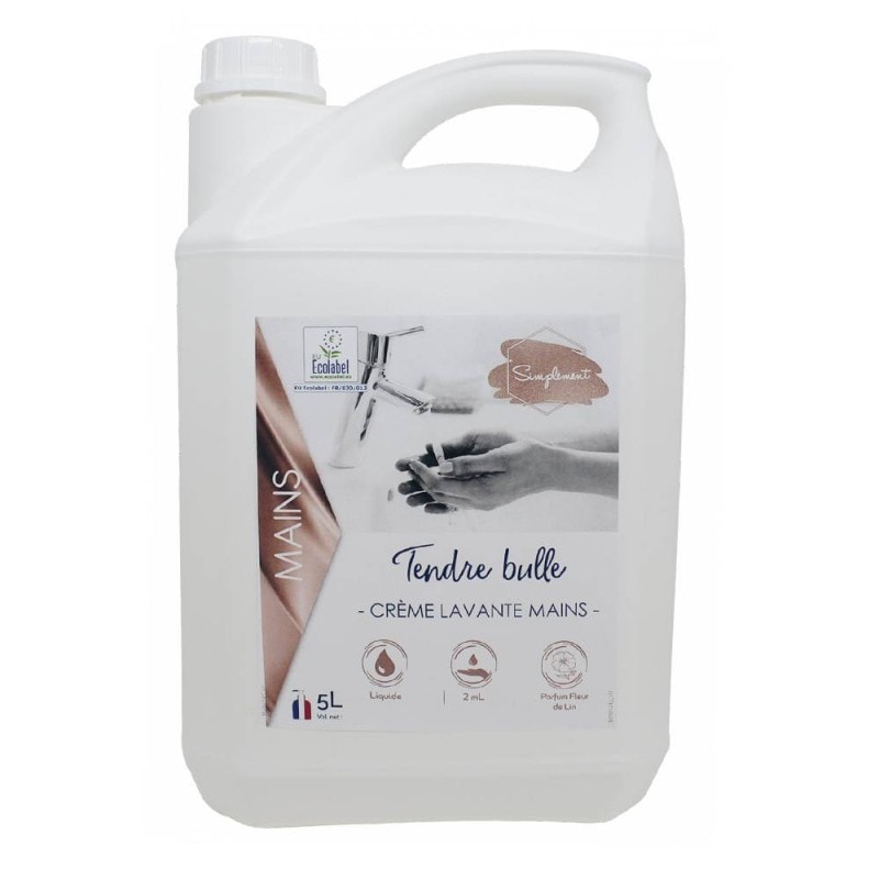 Crème lavante mains Ecolabel - Parfum fleur de lin - 5L - IDEGREEN
