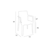 thumbnail of METRO PROFESSIONAL Fauteuil Bukisi, empilable, avec accoudoirs, en polypropylène, bordeaux