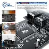 thumbnail of CSL PCI Firewire Karte Erweiterungskarte - PCI-E - 3 Anschlüsse - 1394a 1394b -Controller-Karte - 2 x 6 Pin und 1 x 4 Pin für Desktop-PC