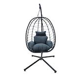 thumbnail of SVITA SHELLY Hängesessel mit Gestell Loungesessel Hängesitz Hängestuhl klappbar Hängekorb Hängeschaukel Outdoorsessel Grau