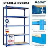 thumbnail of Schwerlastregal - Blau - für Keller & Werkstatt - Gesamtlast: 1250 kg-220 x 120 x 45 cm
