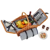 thumbnail of tectake Cesta de picnic USEDOM para 4 personas, con compartimento refrigerante y accesorios - marrón - 405191