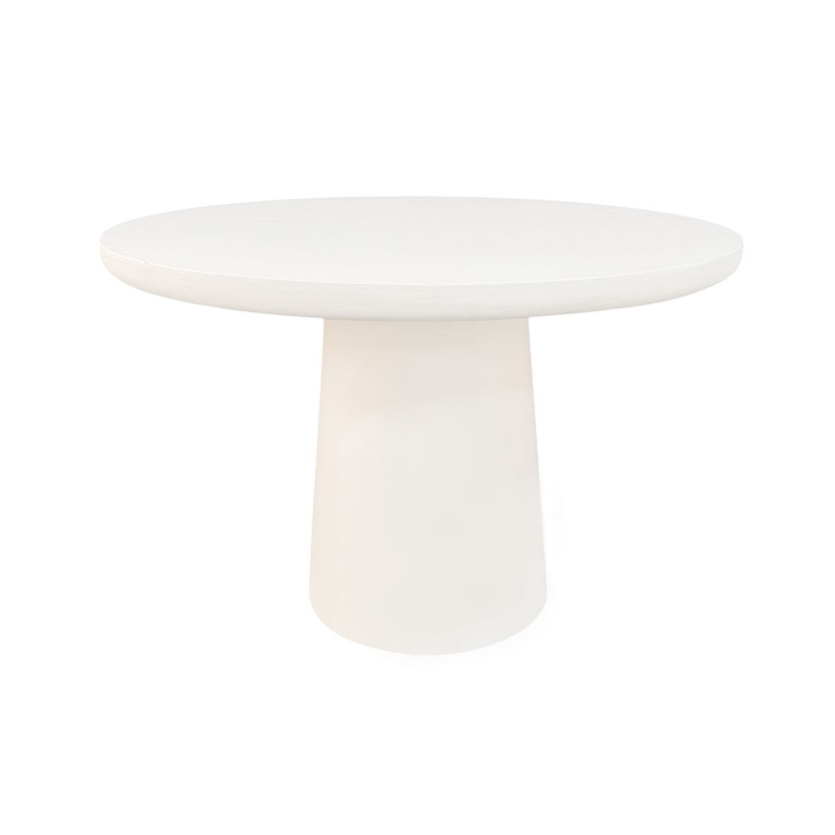 SIT Möbel Tisch Ø 120 cm | runde Tischplatte | Kalkputz naturweiß | B 120 x T 120 x H 77 cm | 14920-10