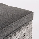 thumbnail of Saco de feijão de jardim de rattan sintético cor cinza com Almofada removível - Tamanho: 40x40x49 cm